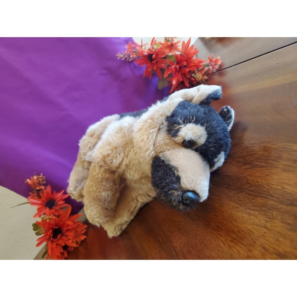 TOYS R US 2012 GERMAN SHEPHERD REALISTIC PUPPY DOG STUFFED ANIMAL PLUSH TOY